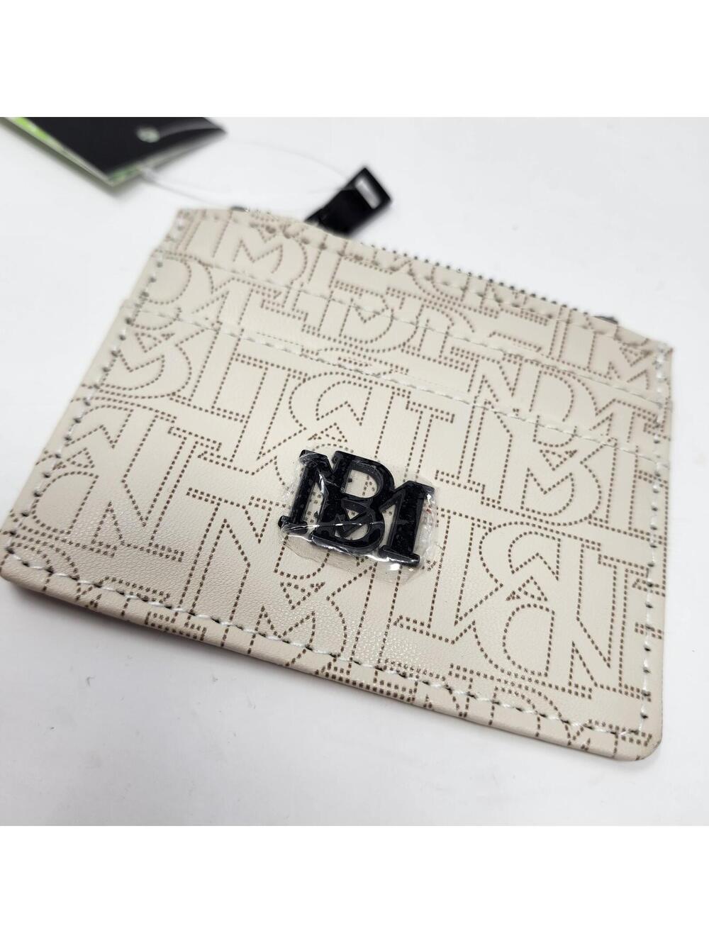 Badgley Mischka Monogram Vegan Leather Card Holder Wallet NWT